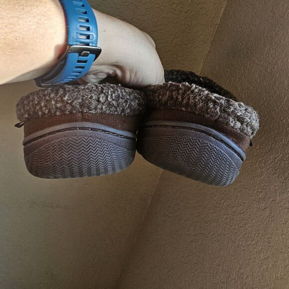 Dearfoams Coffee Dark Brown Men's Memory Foam Clog Slippers Size 11-12 - Picture 6 of 6